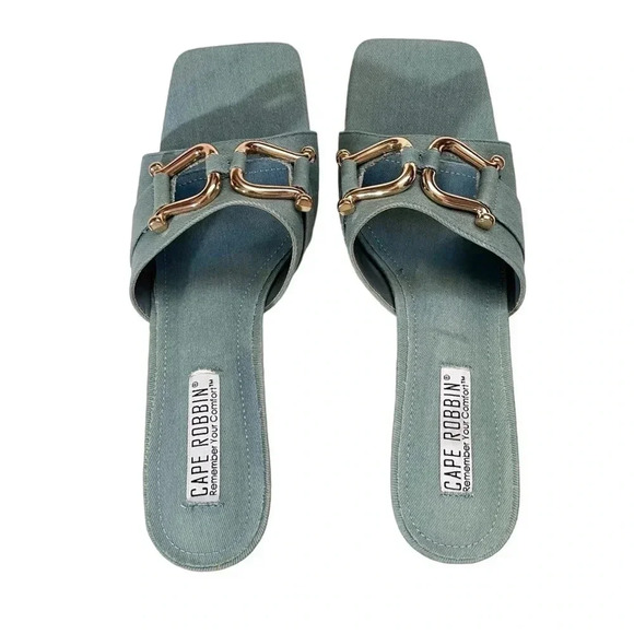 NEW Cape Robbin Briar Denim Heels - Picture 1 of 5
